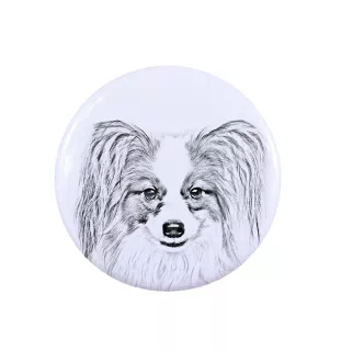 Papillon, Continental Toy Spaniel, Butterfly dog - pin with your dog, add your own photo, Art-Dog brand