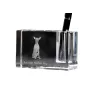 Peruvian Hairless Dog, Peruvian Viringo, Naked Dog - Pen stand, crystal organiser with dog photo, unique desk decoration by Art-Dog brand