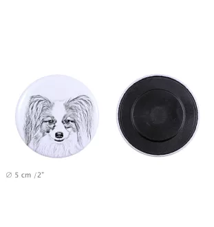 Papillon magnes z psem duży Art-Dog