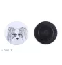 Papillon, Kontinentaler Zwergspaniel Magnet mit einem Hundepfotenabdruck, außergewöhnlich leicht, starker Magnet, handgefertigtes Produkt der Marke Art-Dog