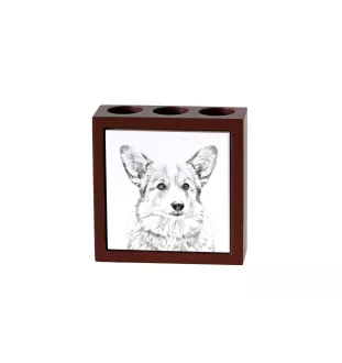 Pembroke Welsh Corgi stojak na długopisy z psem Art-Dog