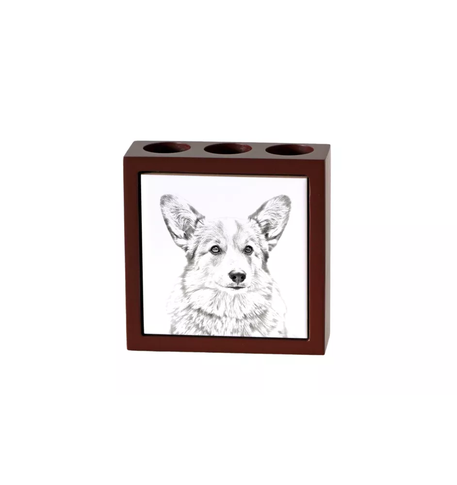 Pembroke Welsh Corgi stojak na długopisy z psem Art-Dog