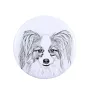 Papillon, Épagneul nain continental papillon - badge avec votre chien, ajoutez votre propre photo, marque Art-Dog