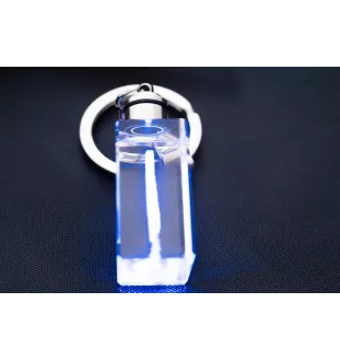 Pembroke Welsh Corgi - Crystal key ring with dog photo, illuminated key ring, unique gift by Art-Dog brand