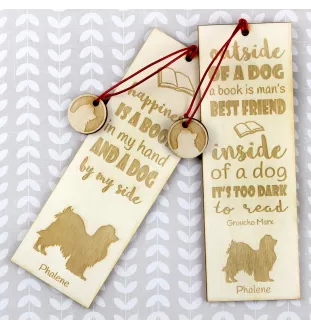 Papillon, Kontinentaler Zwergspaniel - Lesezeichen mit Hund, personalisiertes Lesezeichen, Hundeaccessoire für Leser der Marke Art-Dog