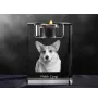 Pembroke Welsh Corgi - Candle holder with dog photo, crystal tealight holder, personalised gift by Art-Dog brand