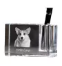 Pembroke Welsh Corgi - Stifthalter, Kristallorganizer mit Hundefoto, einzigartige Schreibtischdekoration der Marke Art-Dog