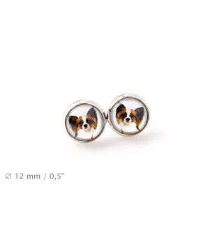 Papillon, Continental Toy Spaniel, Butterfly dog - a set of jewelry with your photo, a woman's ornament, handmade item, a product made with passion for creating the Art-Dog brand.