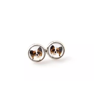 Papillon, Continental Toy Spaniel, Butterfly dog - a set of jewelry with your photo, a woman's ornament, handmade item, a product made with passion for creating the Art-Dog brand.