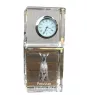 Chien nu du Pérou - montre en cristal avec photo, photo de chien dans un cristal, horloge de bureau personnalisée de la marque Art-Dog