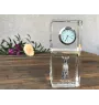 Chien nu du Pérou - montre en cristal avec photo, photo de chien dans un cristal, horloge de bureau personnalisée de la marque Art-Dog