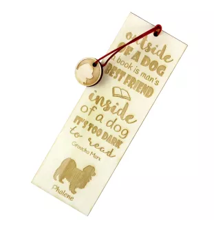 Papillon, Kontinentaler Zwergspaniel I - Lesezeichen mit Hund, personalisiertes Lesezeichen, Geschenk für Bücherwurm von der Marke Art-Dog