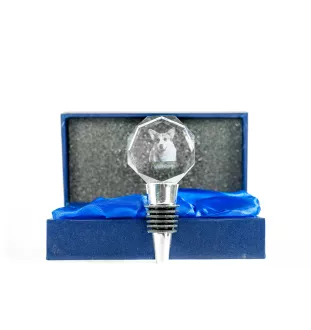 Pembroke Welsh Corgi stopper kryształowy  do wina z psem Art-Dog