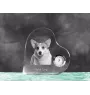 Pembroke Welsh Corgi - Kristalluhr mit einem Hundebild, Herzregal-Uhr, personalisierte Standuhr der Marke Art-Dog