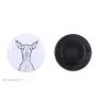 Chien nu du Pérou - aimant avec un œil de chien, exceptionnellement léger, aimant puissant, produit fabriqué à la main par la marque Art-Dog