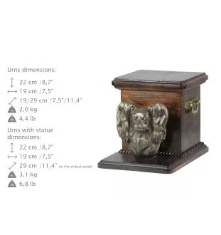 Papillon urna wykonana z drewna z psem Art-Dog