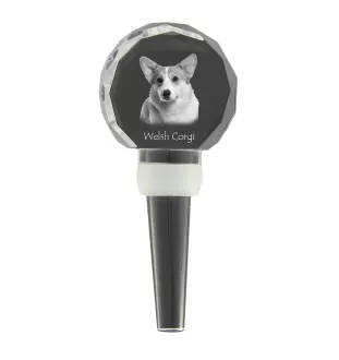 Pembroke Welsh Corgi - Bouchon de bouteille en cristal, bouchon de vin unique avec photo, cadeau personnalisé pour sommelier par la marque Art-Dog