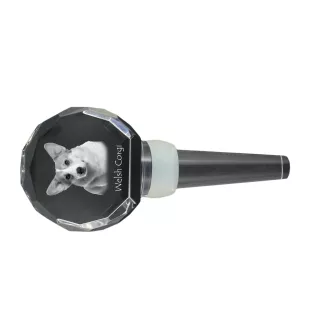 Pembroke Welsh Corgi - Bouchon de bouteille en cristal, bouchon de vin unique avec photo, cadeau personnalisé pour sommelier par la marque Art-Dog
