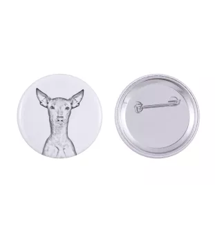 Peruvian Hairless Dog, Peruvian Viringo, Naked Dog - pin with your dog, add your own photo, Art-Dog brand