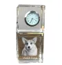 Pembroke Welsh Corgi zegar kryształowy z psem Art-Dog