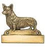 Pembroke Welsh Corgi - Haustürschild mit Hund, Messingschild mit Namen, personalisiertes Türschild mit Markennamen Art-Dog