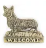 Pembroke Welsh Corgi - Türschild mit Hund, messingfarbenes Willkommensschild, einzigartiges Schild mit der Aufschrift Welcome von der Marke Art-Dog