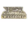 Pembroke Welsh Corgi - une plaque de porte avec un chien, une plaque de bienvenue en laiton, une enseigne exceptionnelle avec l'inscription Welcome de la marque Art-Dog