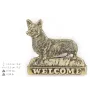 Pembroke Welsh Corgi - Türschild mit Hund, messingfarbenes Willkommensschild, einzigartiges Schild mit der Aufschrift Welcome von der Marke Art-Dog