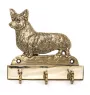 Pembroke Welsh Corgi - porte-clés avec chien, support en laiton pour accessoires pour chiens, élégante décoration pour le couloir de la marque Art-Dog