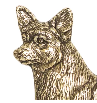 Pembroke Welsh Corgi - porte-clés avec chien, support en laiton pour accessoires pour chiens, élégante décoration pour le couloir de la marque Art-Dog