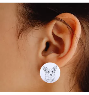 Pembroke Welsh Corgi - unique dog earrings, your pet on a keychain, Art-Dog's own brand