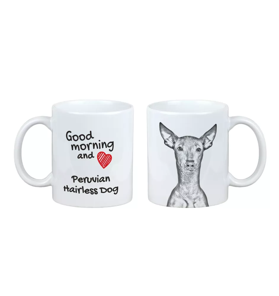 Peruvian Hairless Dog, Peruvian Viringo, Naked Dog - cup with a dog, cup with a photo, personalized gift from the Art-Dog brand