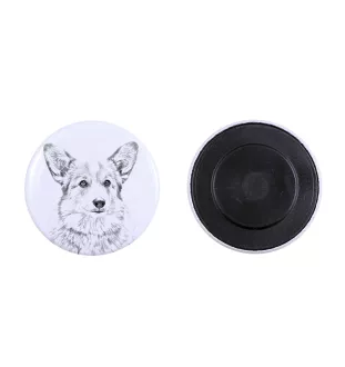 Pembroke Welsh Corgi - aimant avec un œil de chien, exceptionnellement léger, aimant puissant, produit fabriqué à la main par la marque Art-Dog