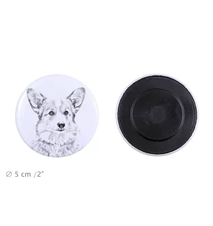 Pembroke Welsh Corgi - aimant avec un œil de chien, exceptionnellement léger, aimant puissant, produit fabriqué à la main par la marque Art-Dog