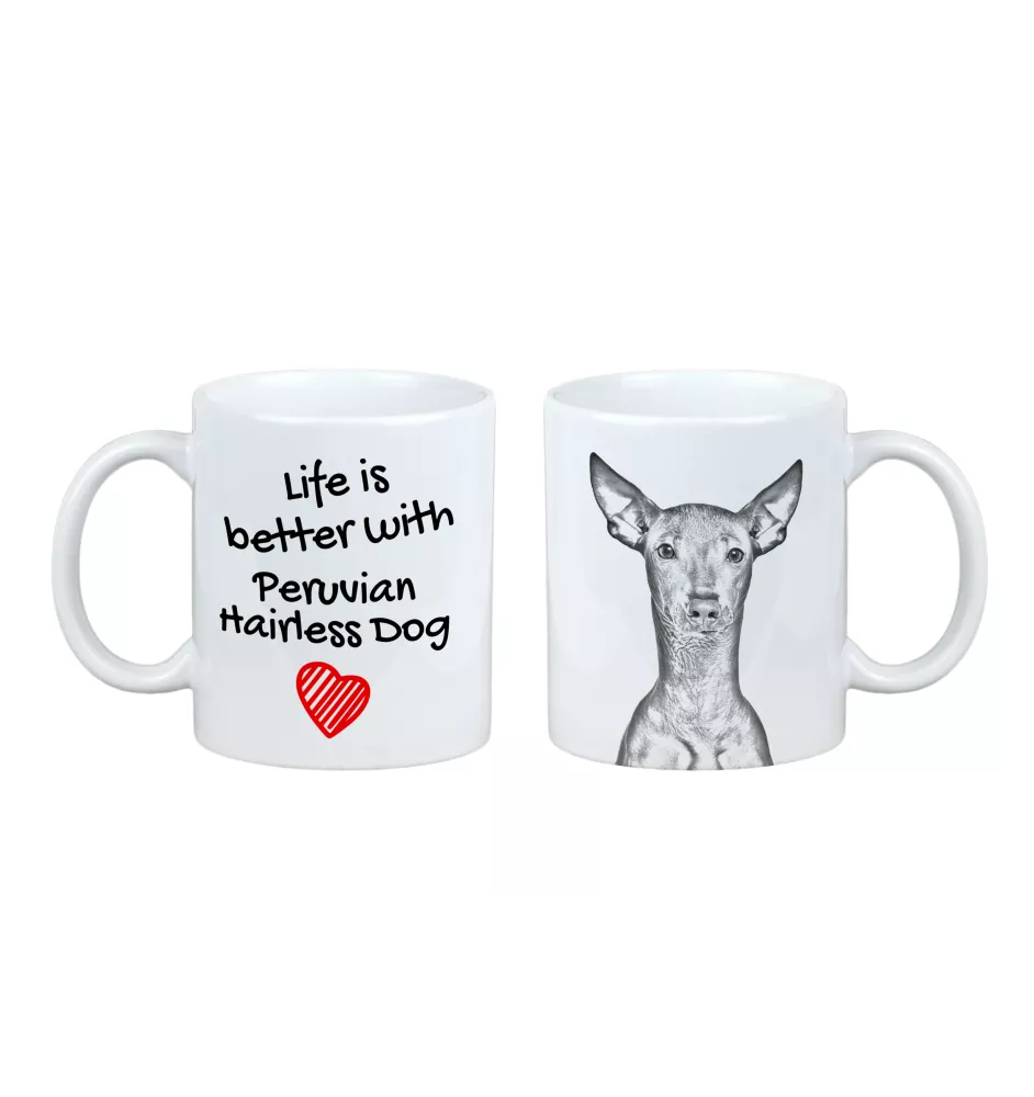Peruanischer Nackthund, Viringo - Tasse mit Hund, Tasse mit Bild, personalisiertes Geschenk der Marke Art-Dog