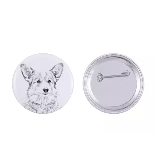 Pembroke Welsh Corgi - Anstecknadel mit Ihrem Hund, fügen Sie Ihr eigenes Foto hinzu, Marke Art-Dog