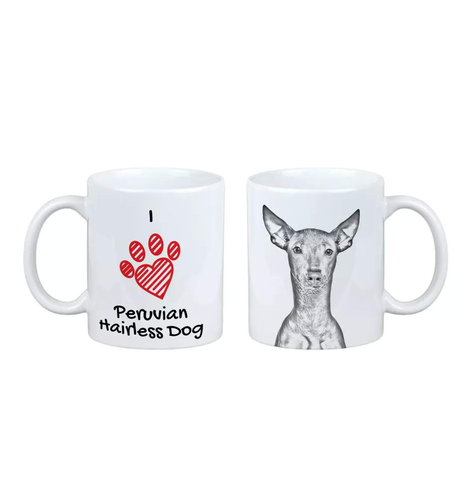 Peruvian Hairless Dog, Peruvian Viringo, Naked Dog - cup with a dog, cute cup with graphics, a gift with your photo from the Art-Dog brand