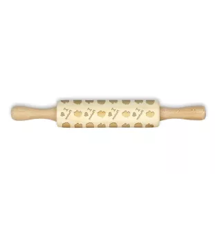 Papillon, Kontinentaler Zwergspaniel - kleiner Nudelholz mit Hundemuster, Nudelholz für Kinder, Verzierung von Keramikton von Art-Dog.