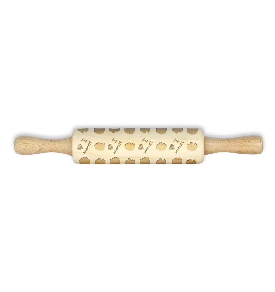 Papillon, Kontinentaler Zwergspaniel - kleiner Nudelholz mit Hundemuster, Nudelholz für Kinder, Verzierung von Keramikton von Art-Dog.