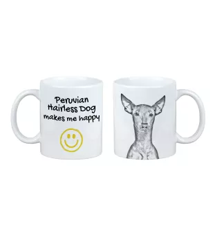 Peruvian Hairless Dog, Peruvian Viringo, Naked Dog - cup with a dog, cheerful cup for a dog lover, personalized gift from the Art-Dog brand