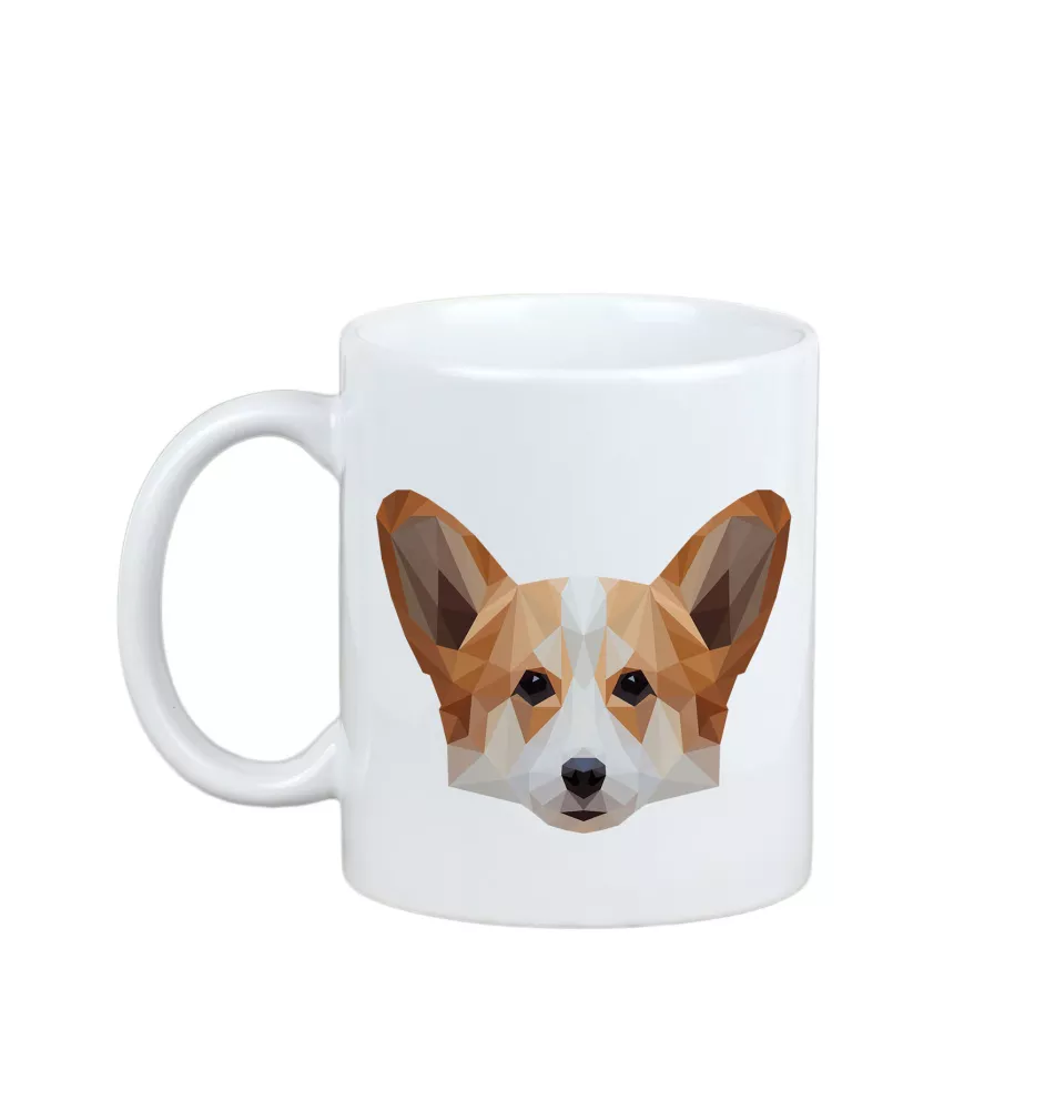 Pembroke Welsh Corgi - Becher mit einem Bild und dem Schriftzug geometrischer Hund Art-Dog