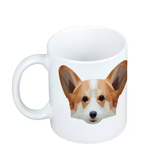 Pembroke Welsh Corgi - tasse avec une photo et un motif de chien géométrique Art-Dog