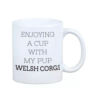 Pembroke Welsh Corgi - tasse avec une photo et un motif de chien géométrique Art-Dog