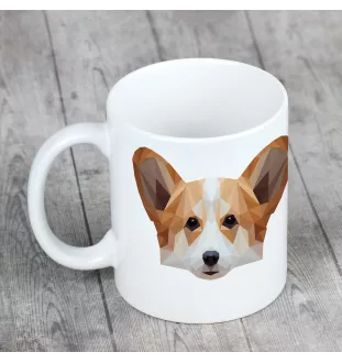 Pembroke Welsh Corgi - tasse avec une photo et un motif de chien géométrique Art-Dog