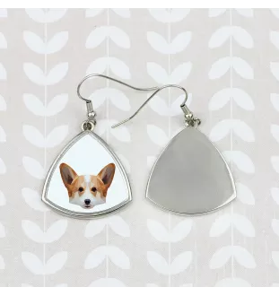 Pembroke Welsh Corgi kolczyki geometryczny Art-Dog