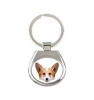 Pembroke Welsh Corgi - porte-clés géométrique avec photo et inscription Art-Dog
