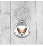 Pembroke Welsh Corgi - geometric keychain with a photo and the inscription Art-Dog