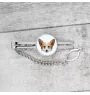 Pembroke Welsh Corgi - geometric tie clip with a picture and inscription from Art-Dog