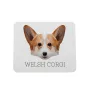 Pembroke Welsh Corgi - tapis de souris géométrique avec photo et inscription Art-Dog