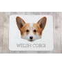 Pembroke Welsh Corgi - geometrisches Mauspad mit Bild und Aufschrift von Art-Dog